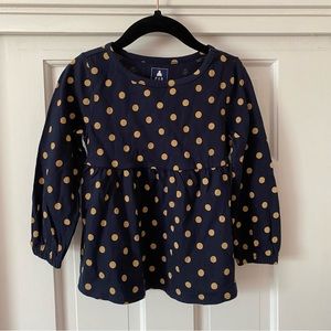 Baby GAP Blue Dot Cotton Tunic Top